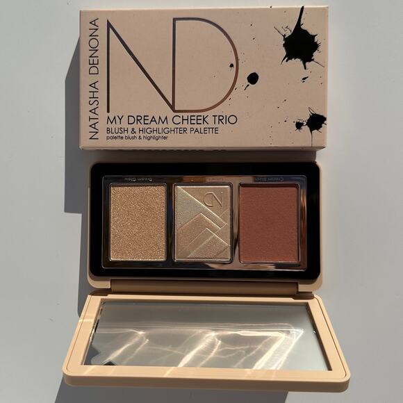 Natasha Denona My Dream Cheek Trio Blush & Highlighter Palette Cream Powder BNIB - Picture 1 of 12
